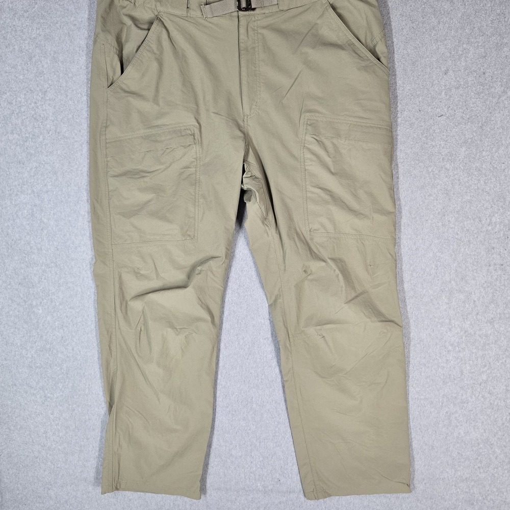 Free Soldier Men Pants 40 Khaki Nylon Cargo Tactical Straight Belted 30" Inseam